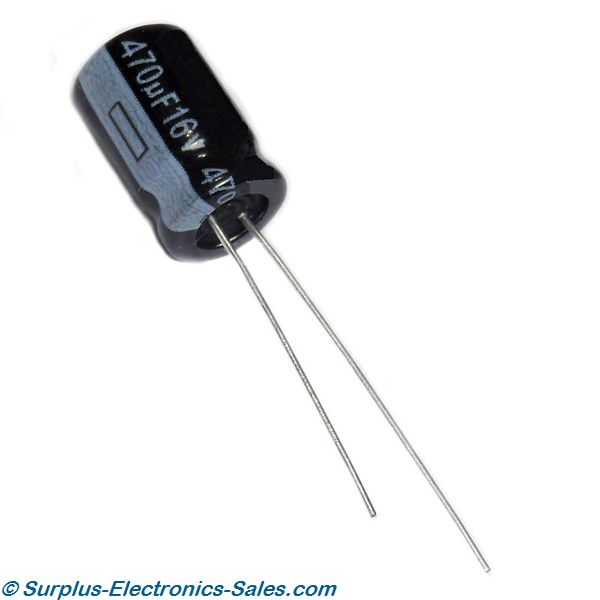 470uF 16V Radial Electrolytic Capacitor - Click Image to Close